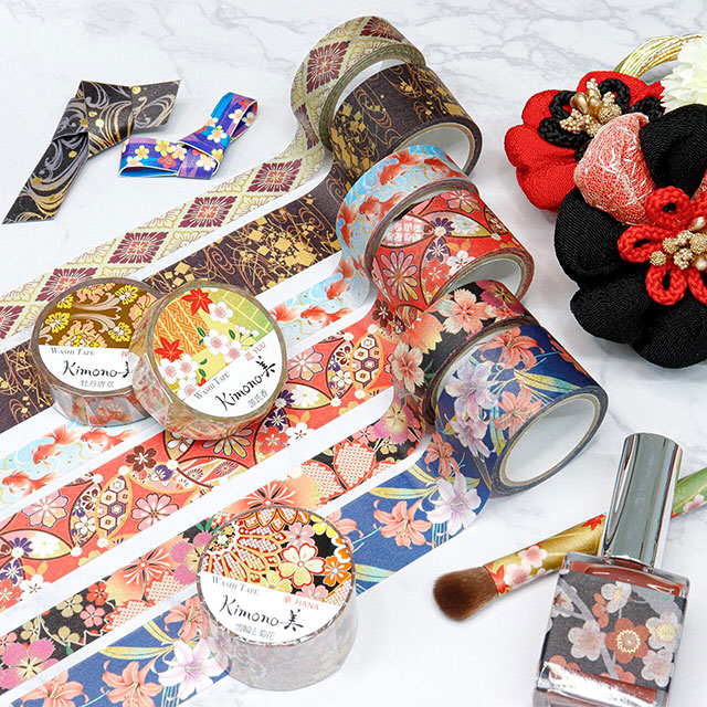 海外マスキングテープ 巻き売り 和柄 和 動物等 まとめ売り 装飾マステ
