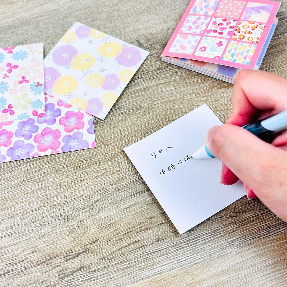 楽天市場】【公式】全部ちがう柄 デザインペーパーメモ 花 メモ帳