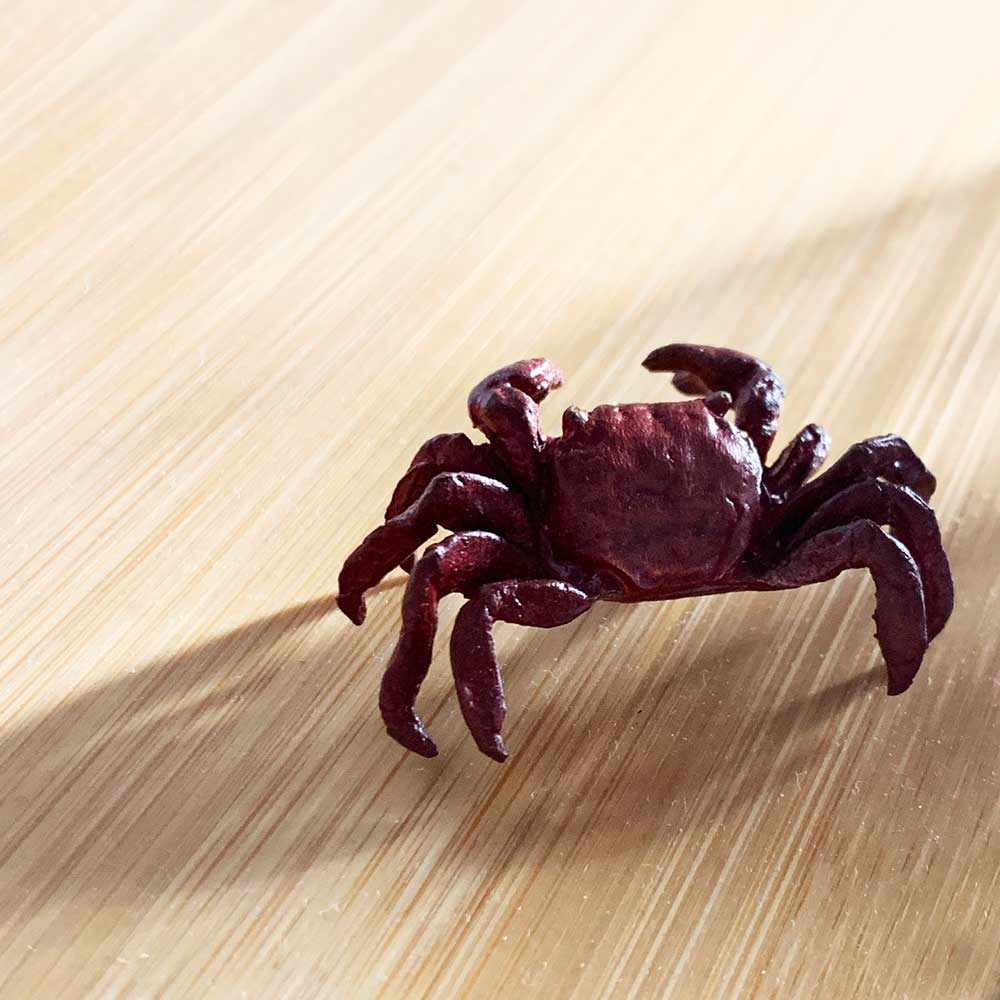 楽天市場】ミニチュア 置物 飾り フィギュア 銅製蝋型 蟹（カニ）小 赤