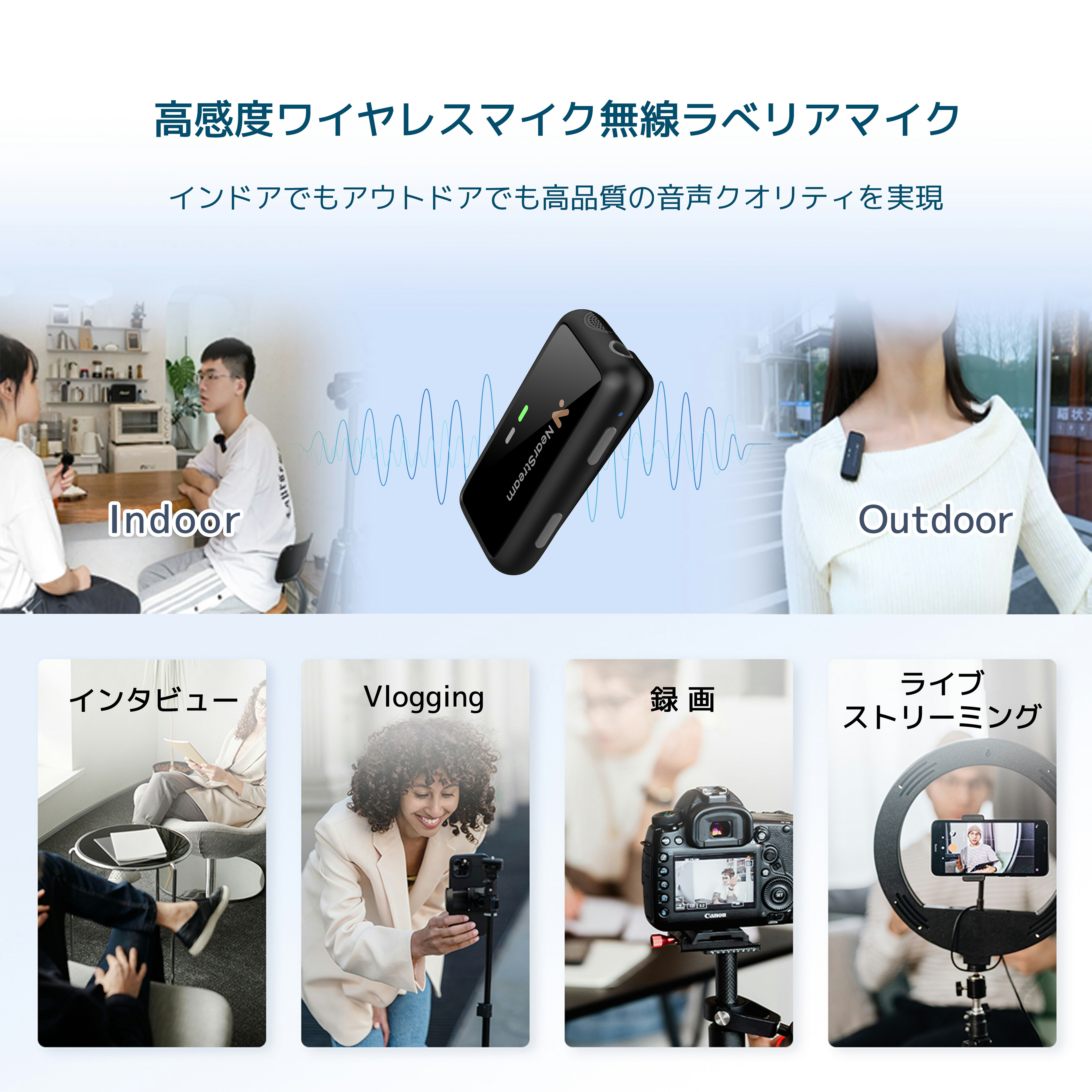 楽天市場】ワイヤレスマイク 配信 ピンマイク 無線 ノイズキャンセ