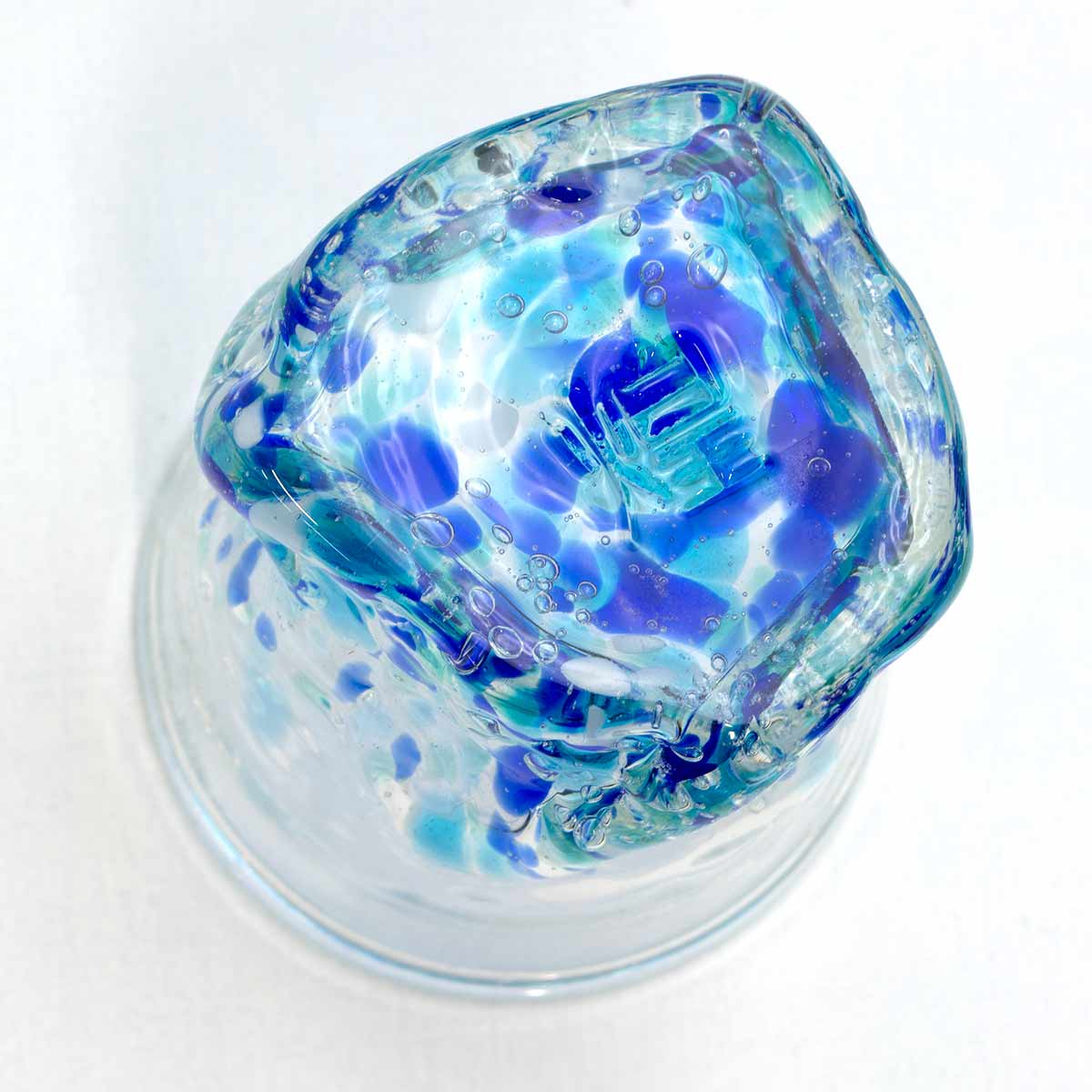 楽天市場】琉球ガラス 煌ブルーフォールロックグラス 池宮城善郎（煌