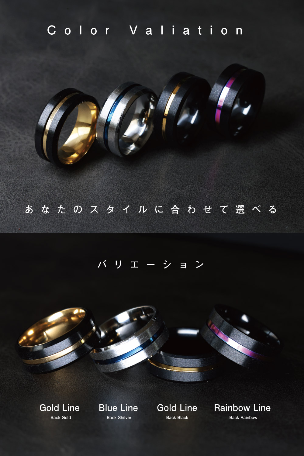 楽天市場】Qroza クローザ カラーラインリング センターライン 指輪