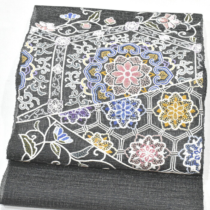 楽天市場】袋帯 中国三大刺繍 相良刺繍 さがら刺繍 手刺繍 手織り櫛