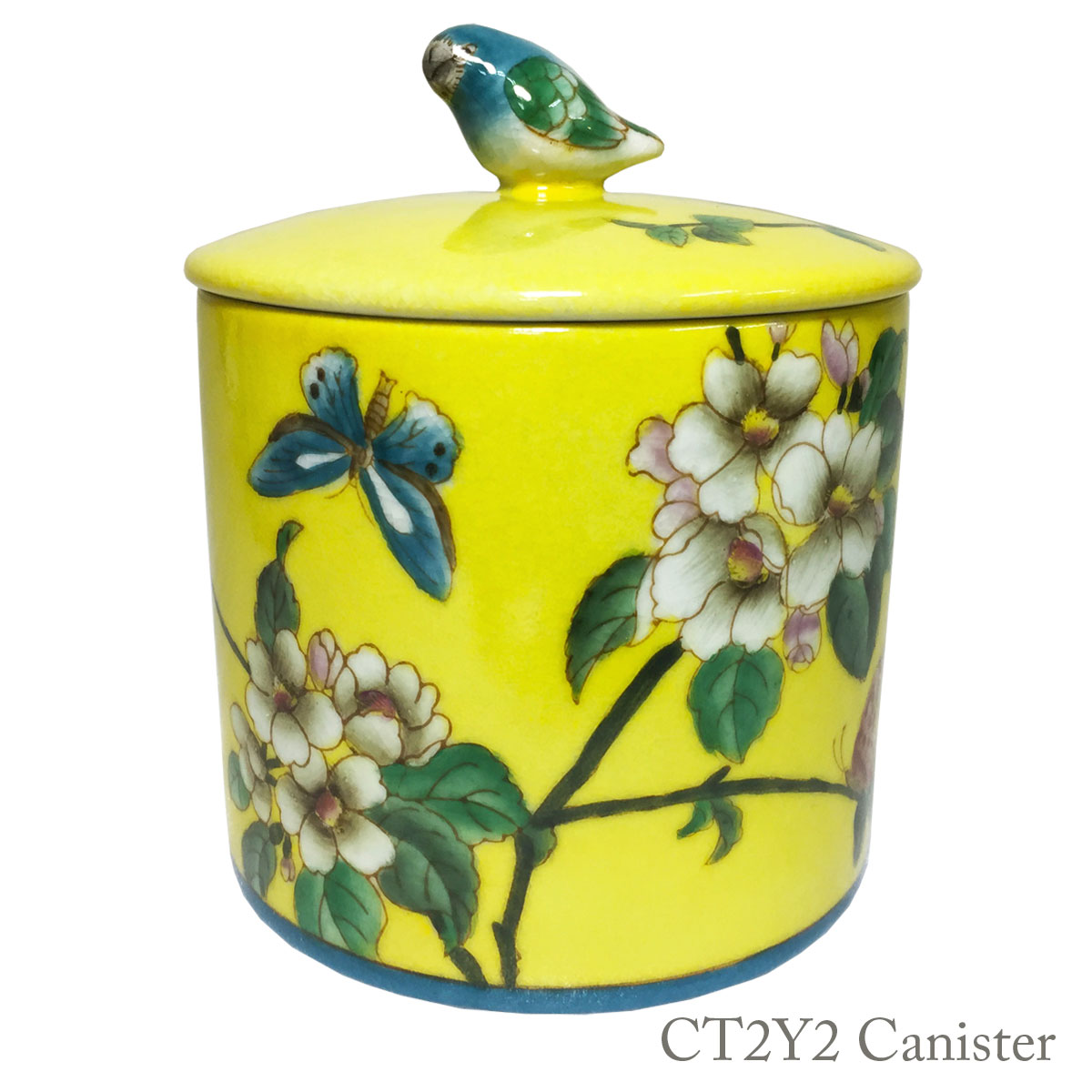 楽天市場】シノワズリ 装飾 オーナメント キャニスター 花鳥柄 陶器