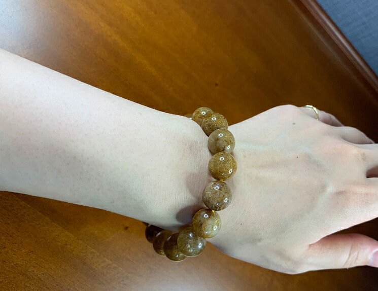 楽天市場】【現品限り】【細針 満針】ゴールドルチル 金ルチル 12.4mm