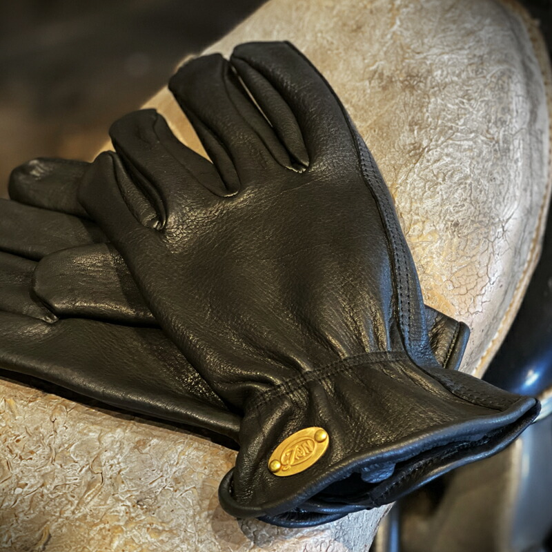 楽天市場】ZONオリジナル ディアスキングローブ 鹿革 ブラック 本革