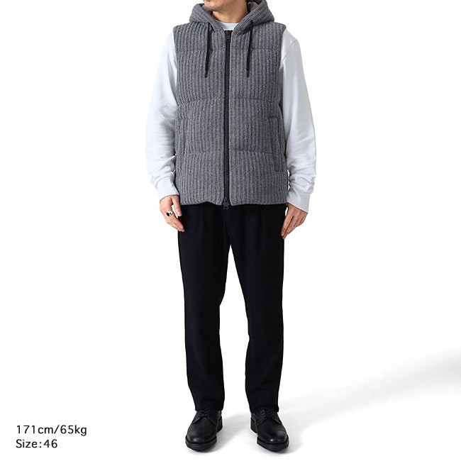 楽天市場】HERNO ヘルノ ローゲージ フード付き ニットダウンベスト