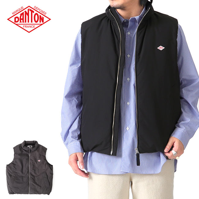 楽天市場】DANTON ダントン スタンドカラー ジップアップ ダウンベスト