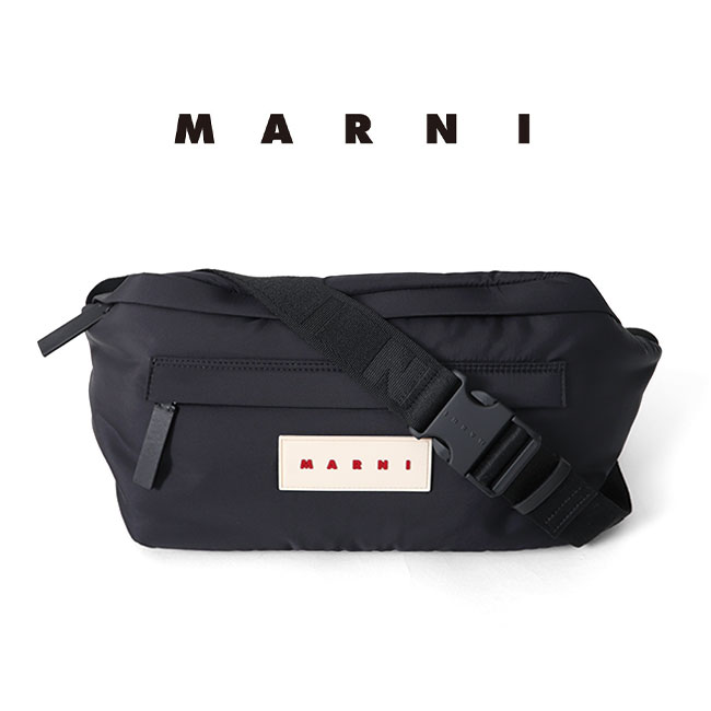楽天市場】MARNI マルニ ロゴパッチ パフ ラージ ショルダー ベルト