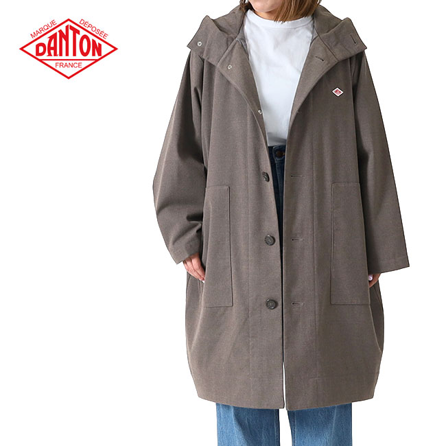 そうはるた】 ダントンDANTON フード付きベージュウールコート38