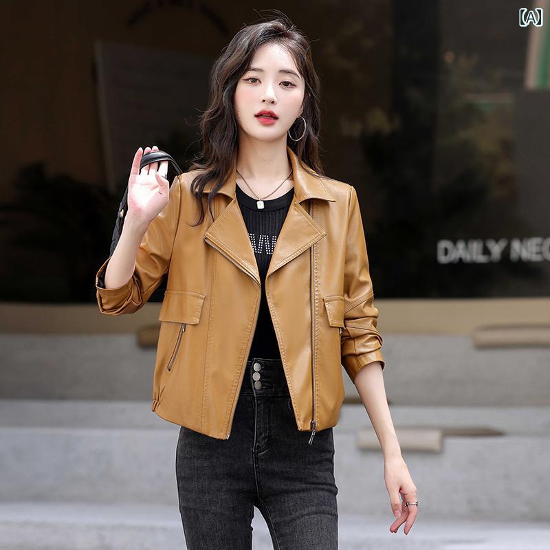 楽天市場】レザー ジャケット レディース ライダース 春秋冬 革