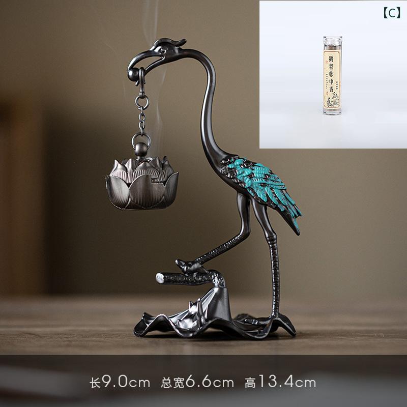 楽天市場】香炉 鶴 ミニ 陶器製 室内用 家庭用 渦巻き型線香用 香立て