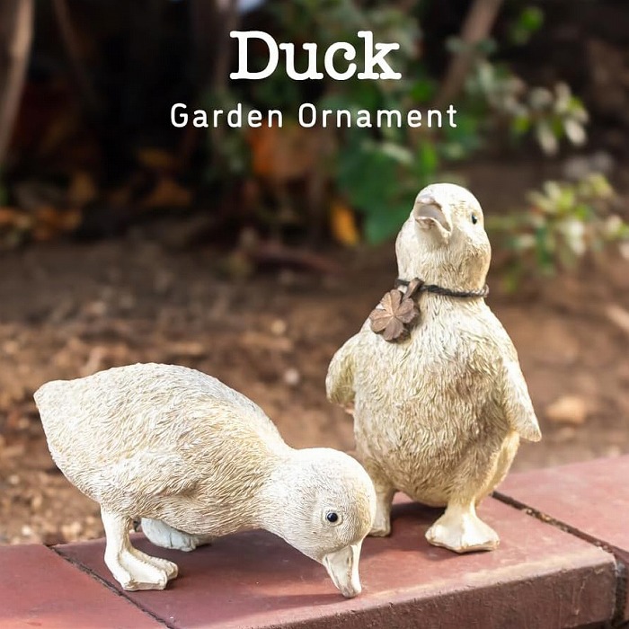 楽天市場】アヒル ダック 2匹セット 子供 鳥 ガーデンオーナメント