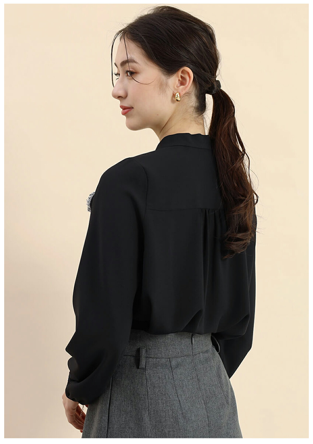 楽天市場】FENNEL フェンネル フリンジリボンブラウス トップス