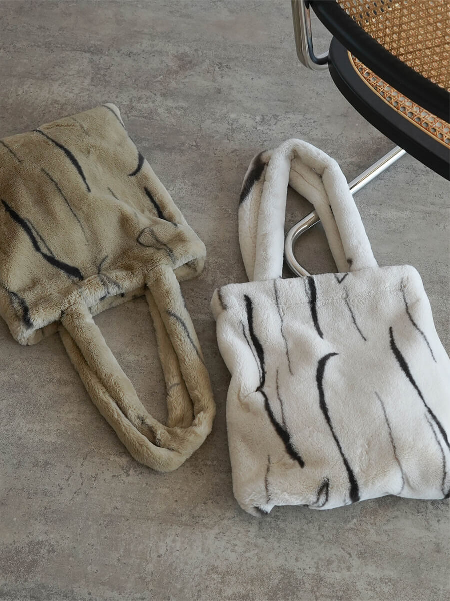 楽天市場】RADIATE ニュアンスデザインフェイクファートートバッグ