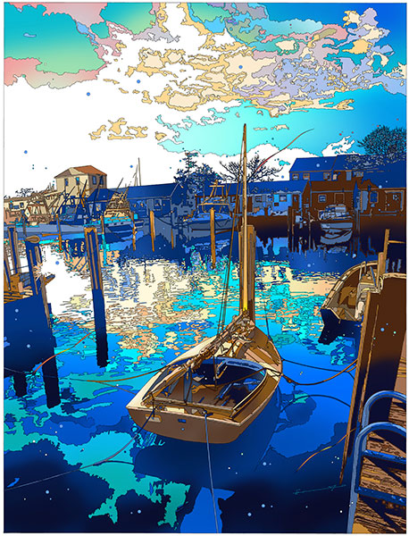 楽天市場】◇ 鈴木英人「島の友人 2」 2017年 EMグラフ 額付版画作品