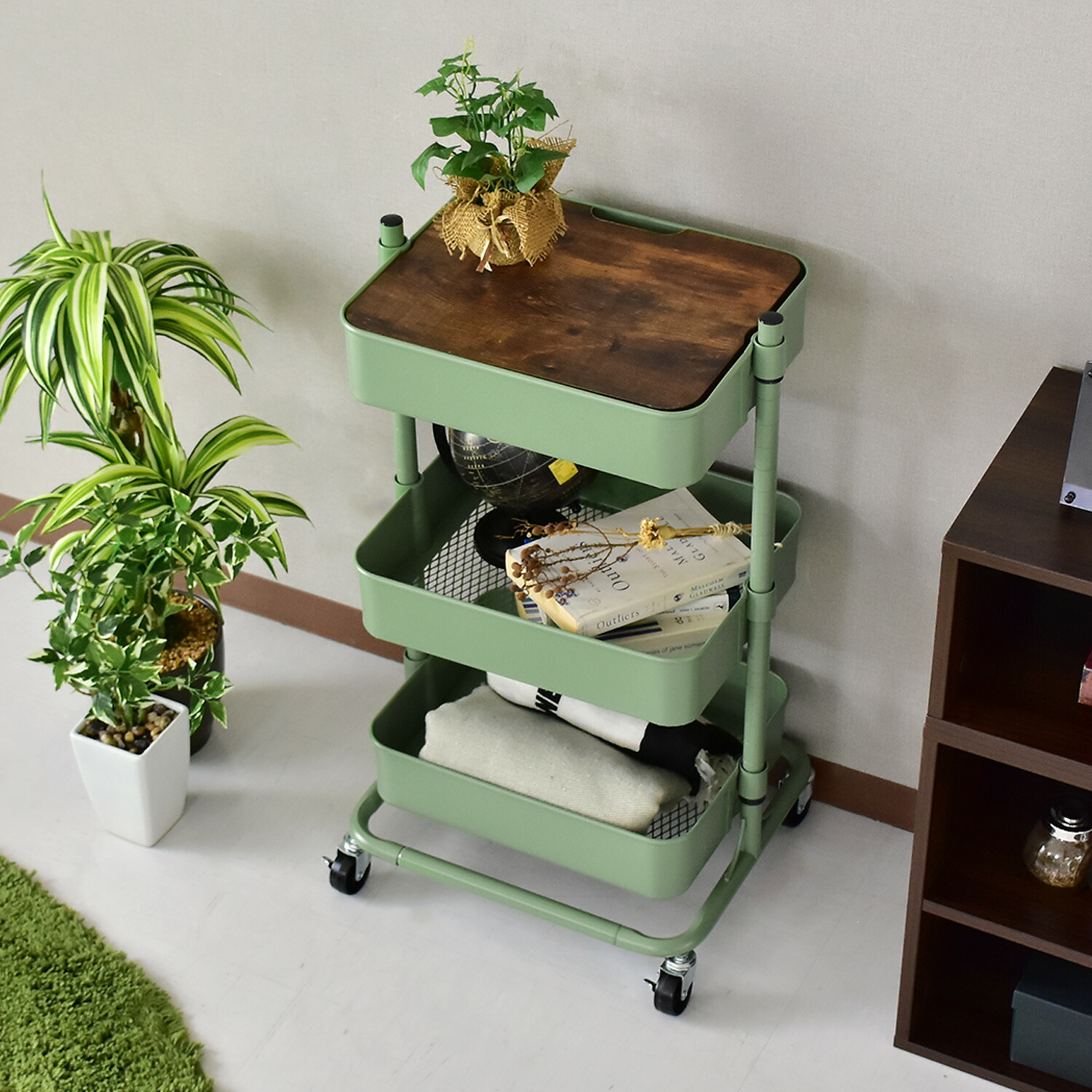 楽天市場】【クーポン15%off 3/1 00時〜24時】 キッチンワゴン