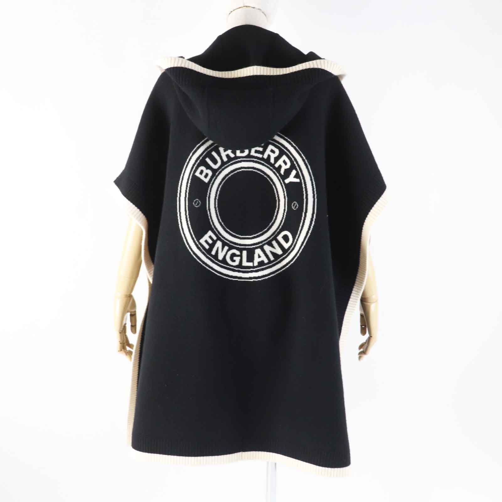 美品 バーバリー ウール フード付き ロゴ コート 大きいサイズ 美品