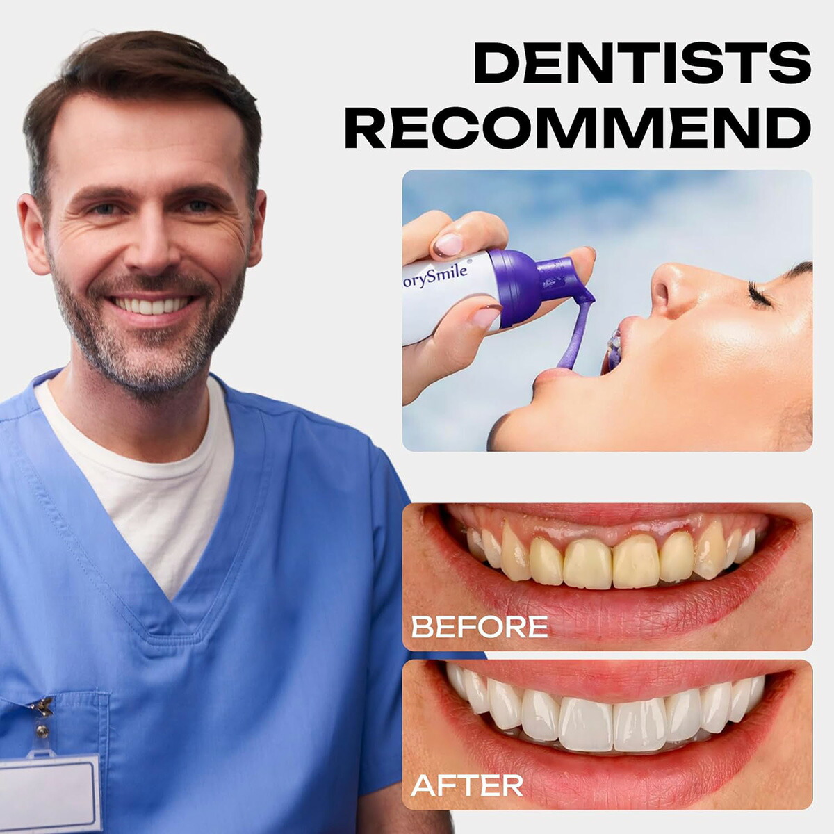 楽天市場】GlorySmile Purple Foam Toothpaste for Teeth Whitening