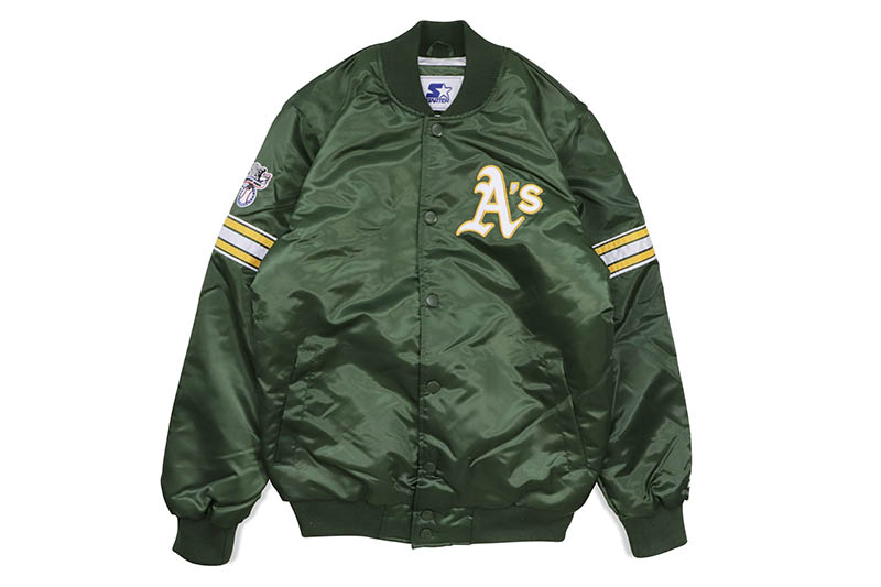 楽天市場】STARTER OAKLAND ATHLETICS VARSITY SATIN FULL-SNAP JACKET