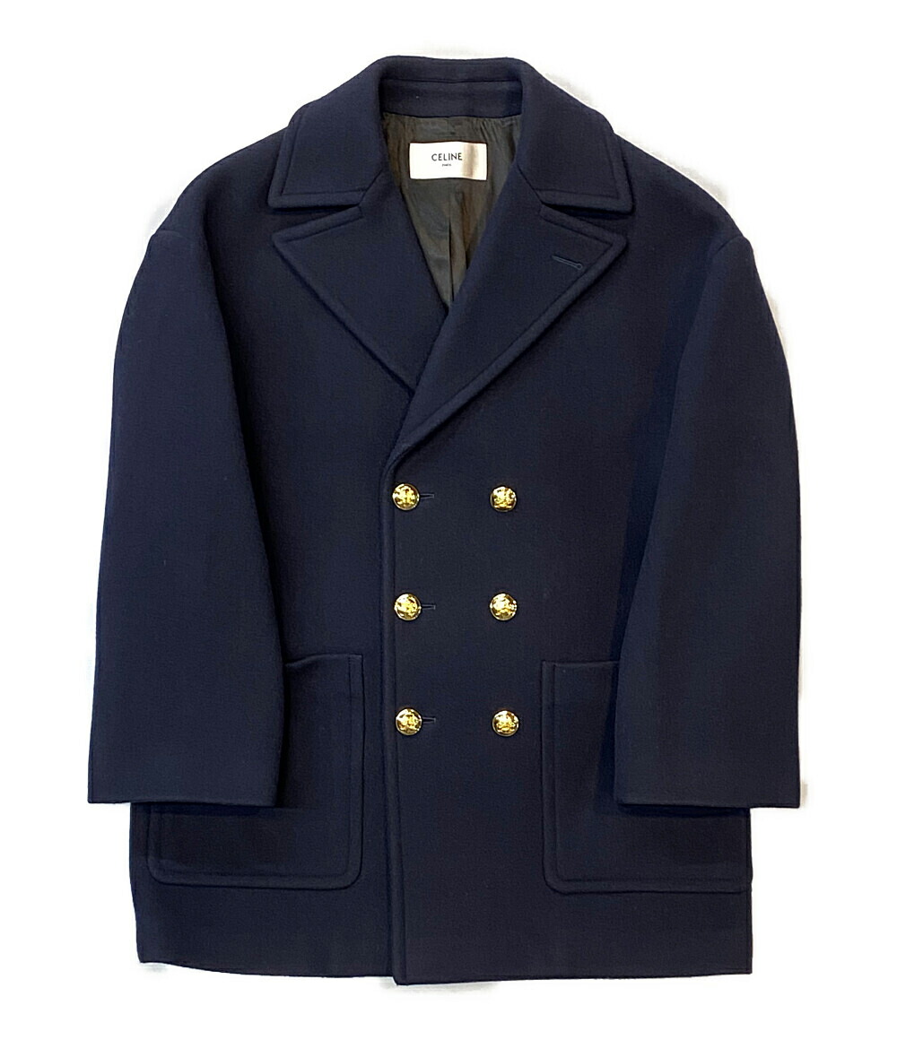 楽天市場】【中古】 セリーヌ コート ルーズ ピーコート ダブル金