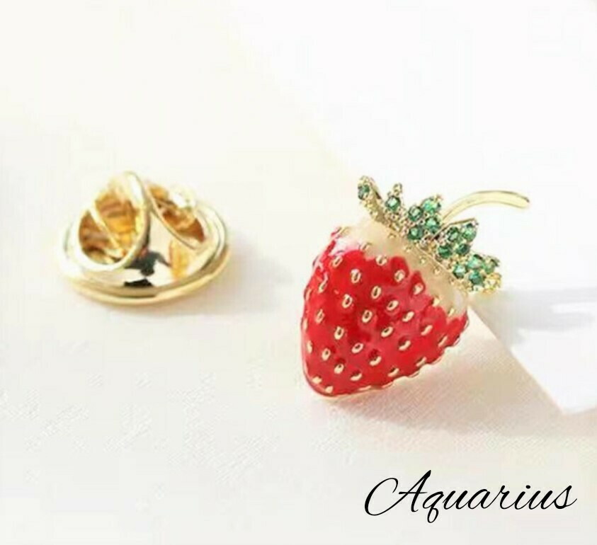 楽天市場】スワロフスキー と 七宝焼き の 苺 の ブローチ : Aquarius