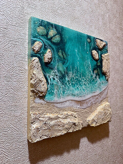 楽天市場】HA-JA WORLDオーシャンレジンアートパネル サイズ(300×300mm