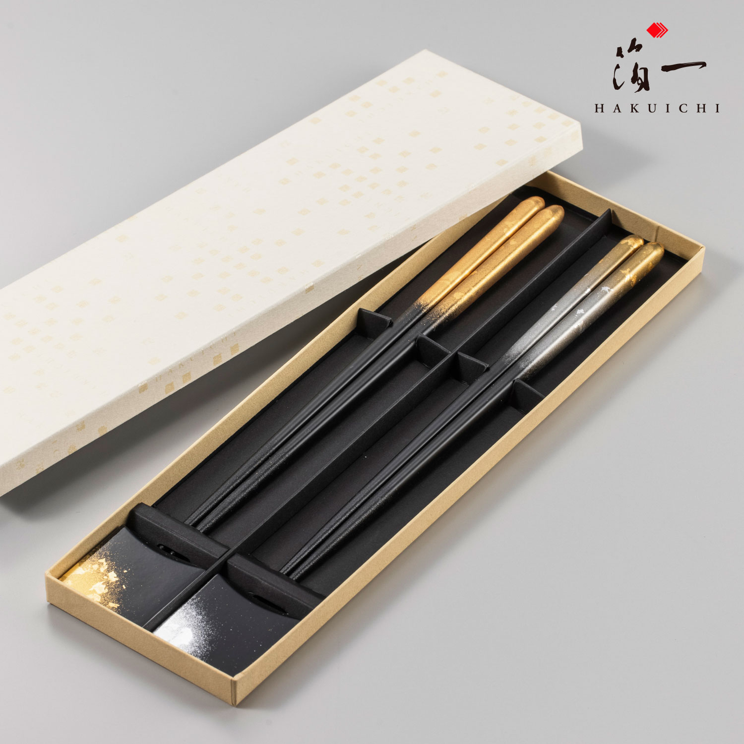 楽天市場】箸・箸置きセット 霞流し＜2組＞｜金沢金箔の箔一（はくいち