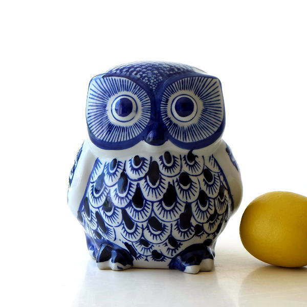 楽天市場】貯金箱 陶器 ふくろう フクロウ 和風 かわいい インテリア