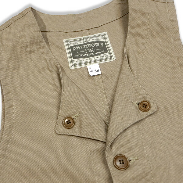 楽天市場】PHERROW'S (フェローズ ）コットンダックボタンダウンベスト