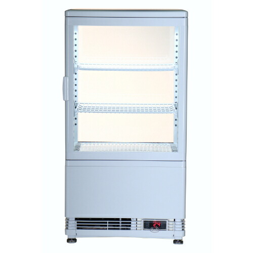 楽天市場】4面ガラス冷蔵ショーケース 58L 白 TBSC4-058-WH 幅428×奥行