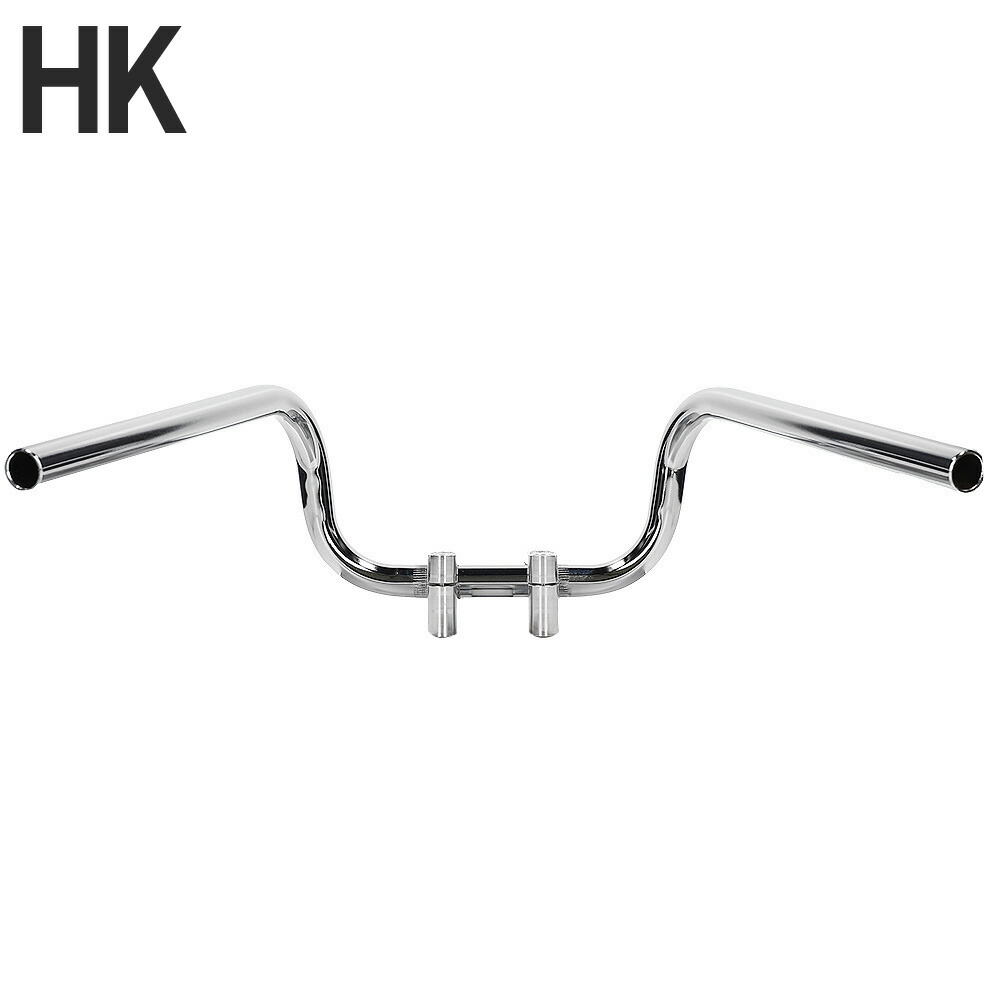 楽天市場】バイク用 ハンドル しぼり アップハンドル メッキ 15cm 中型