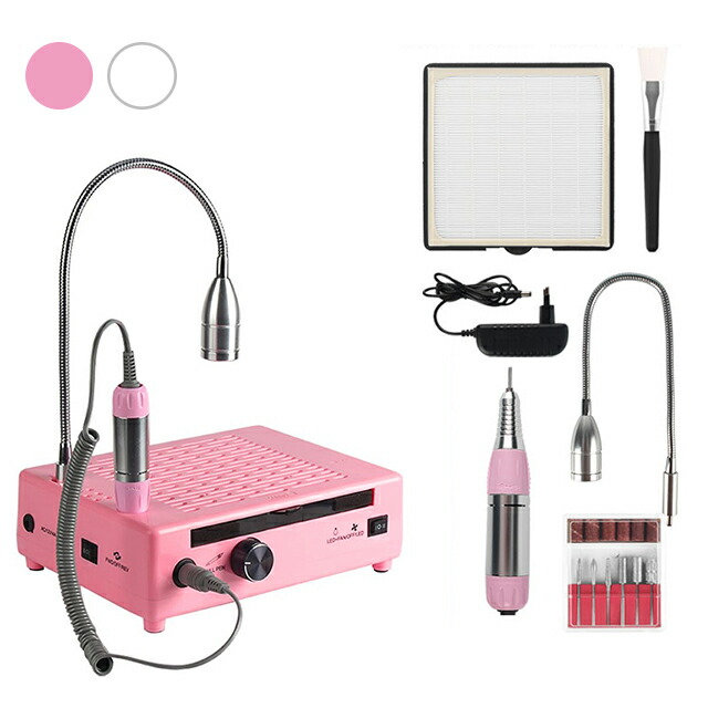 楽天市場】オールインワン 集塵機 電動ネイルドリル LEDライト ネイル