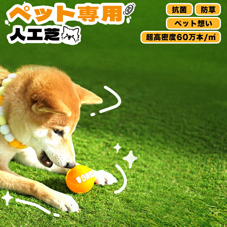 楽天市場】【新商品販売記念価格】ペット専用人工芝ロール 1m×10m 芝丈