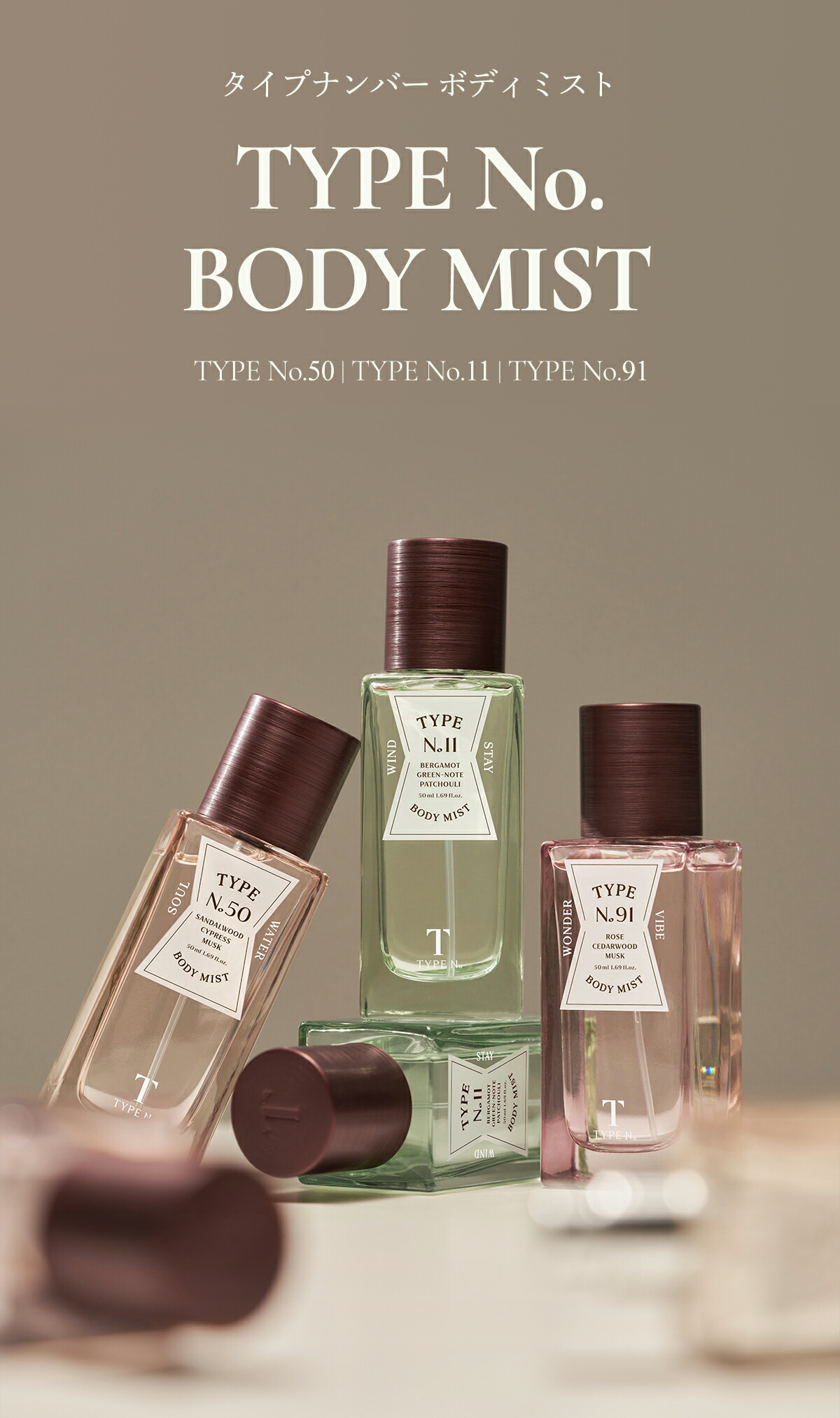 楽天市場】【 TYPE No 】 No.11 WIND STAY ボディミスト 50ml タイプ