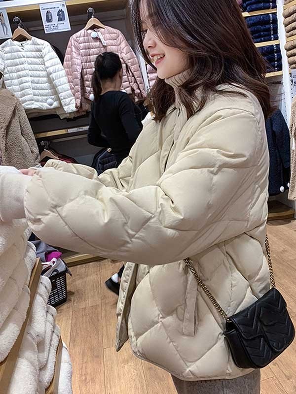 楽天市場】フードなし ダウンジャケット レディース 秋冬 体型カバー