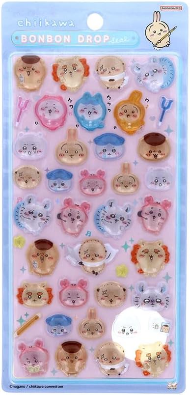 楽天市場】ちいかわ みんな ポーズ ボンボンドロップシール サンスター
