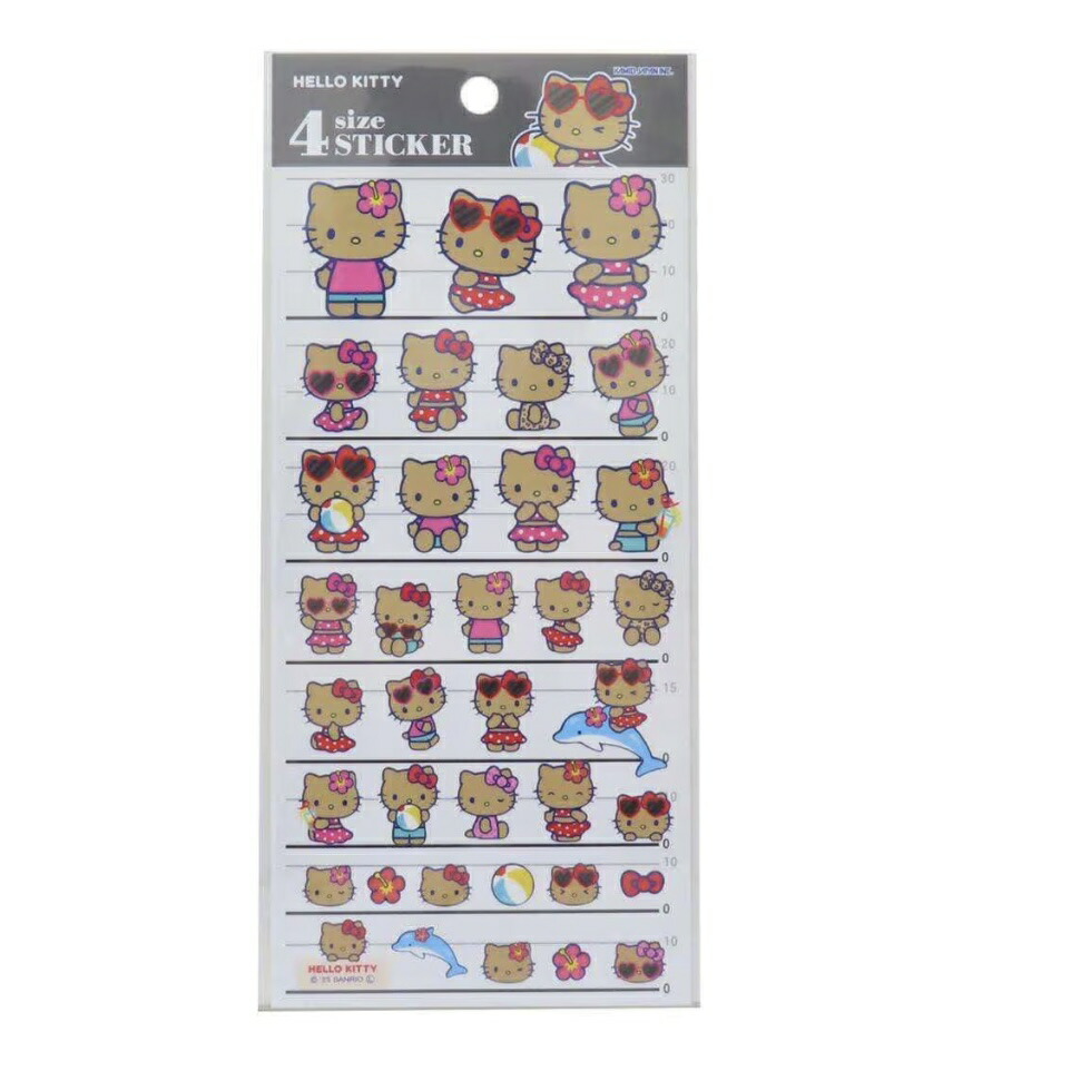 楽天市場】日焼けキティ ハローキティ 4sizeステッカー シールシート