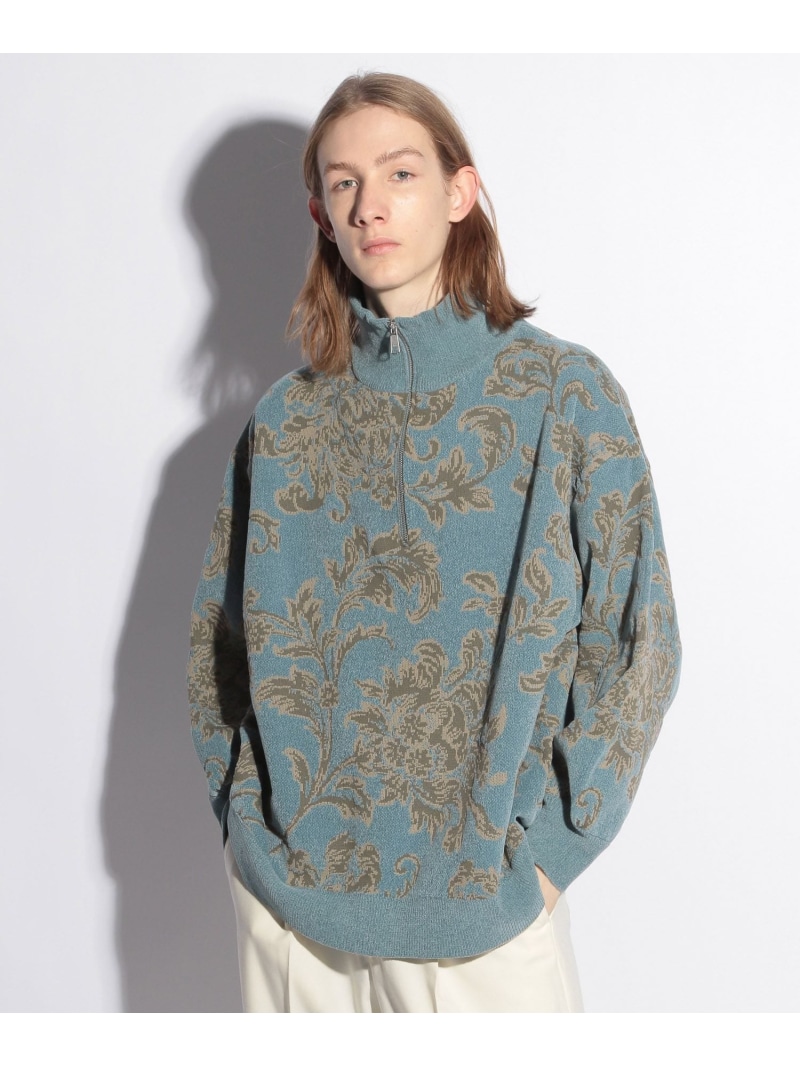 楽天市場】レトロフラワーモールハーフZIPニット HARE ハレ トップス