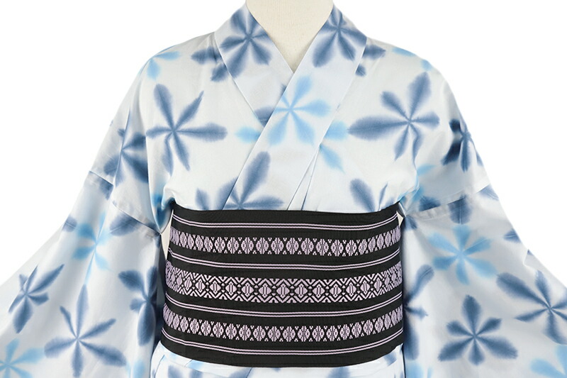 楽天市場】浴衣 板締め絞り Mサイズ 青 水色 手絞り 和柄 綿100