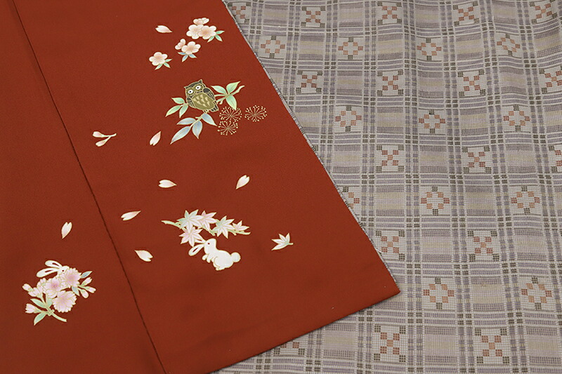 楽天市場】本場 大島紬 屋久杉染 正絹 茶紫 絣 市松 着物 仕立て上がり