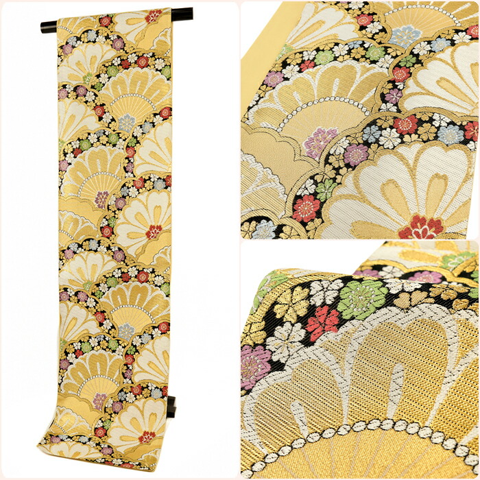 楽天市場】【 中古 】 袋帯 振袖用 金 シルバー 中古 花 桜 梅 菊 牡丹