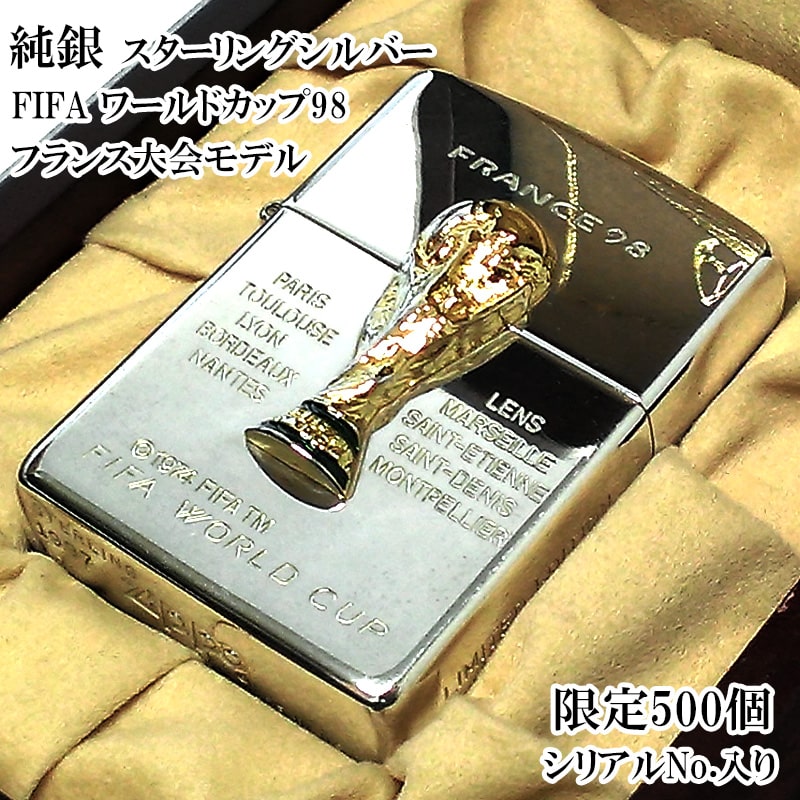 楽天市場】ZIPPO レア 一点物 純銀 スターリングシルバー FIFA