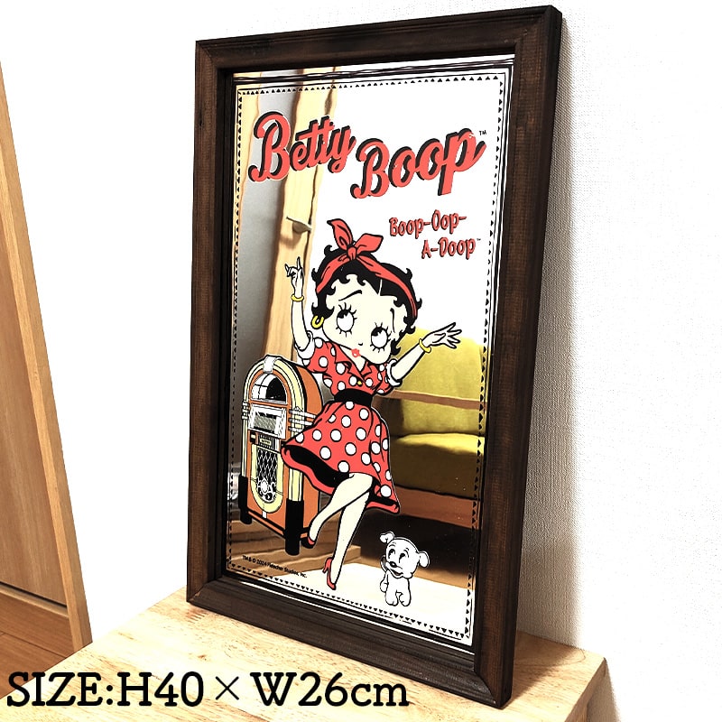 楽天市場】パブミラー ベティ・ブープ 鏡 おしゃれ ウッド