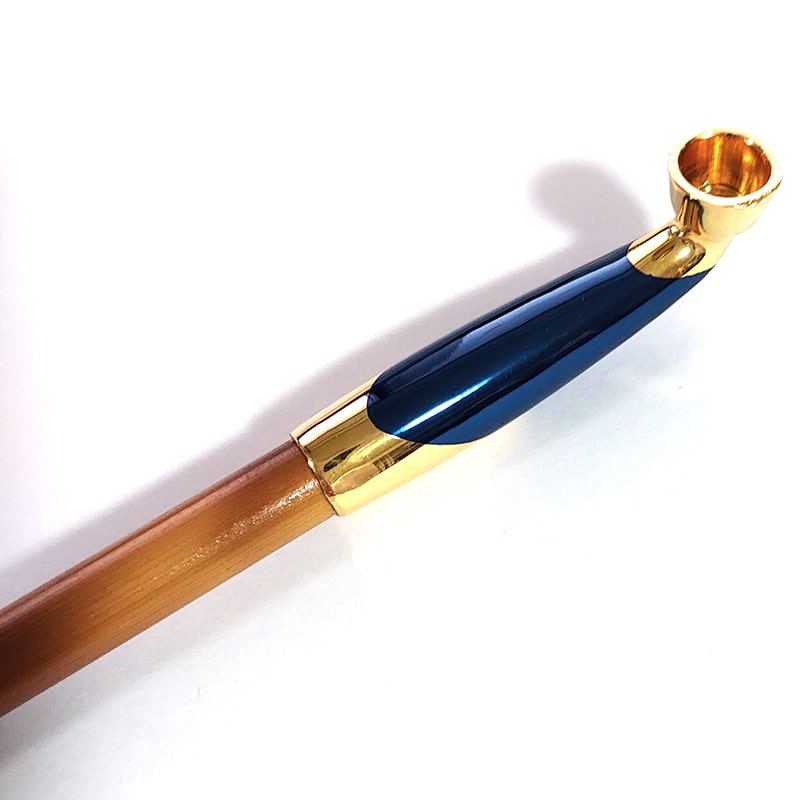 楽天市場】浅草煙管元禄藍金色鍍金 きせる ゴールド ブルー 藍色 喫煙