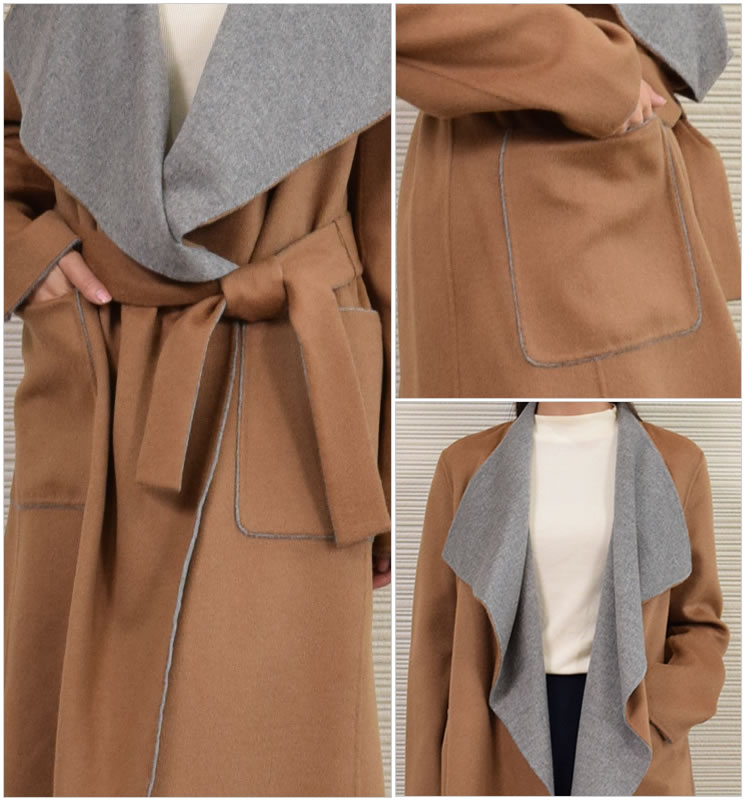 楽天市場】カシミヤ コート ダブルフェイス リバーシブル コート