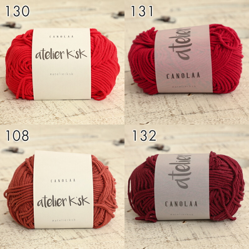楽天市場】コットン 毛糸 アトリエ Ksk CANOLAA キャノーラ 並太 岡本