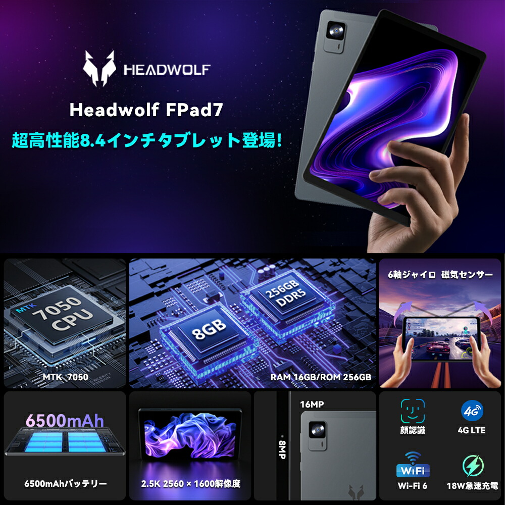 楽天市場】「クーポンで26999円」 8インチ タブレット Headwolf FPad7
