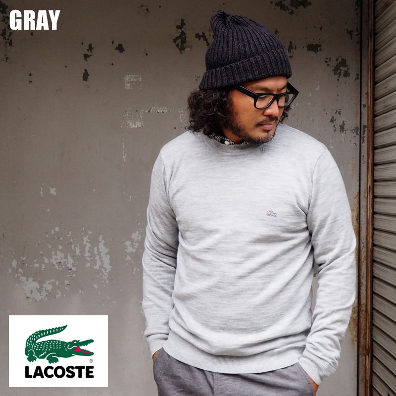 楽天市場】LACOSTE ラコステ クルーネックセーター AH997E メンズ