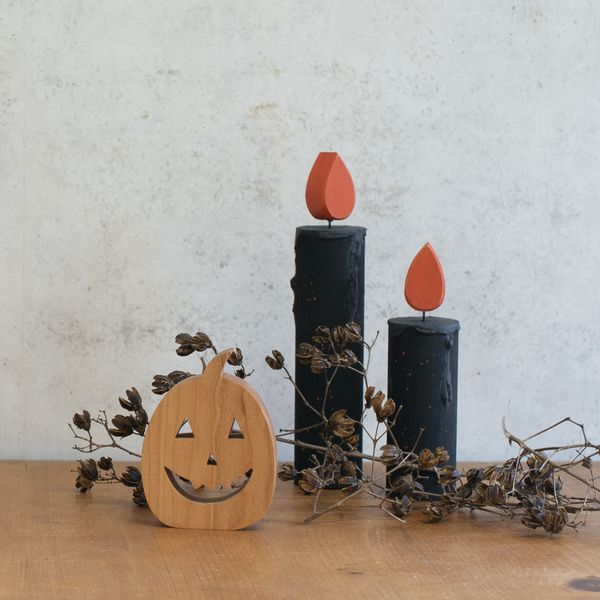 楽天市場】【数量限定セール】ハロウィン キャンドル 木製 全2サイズ